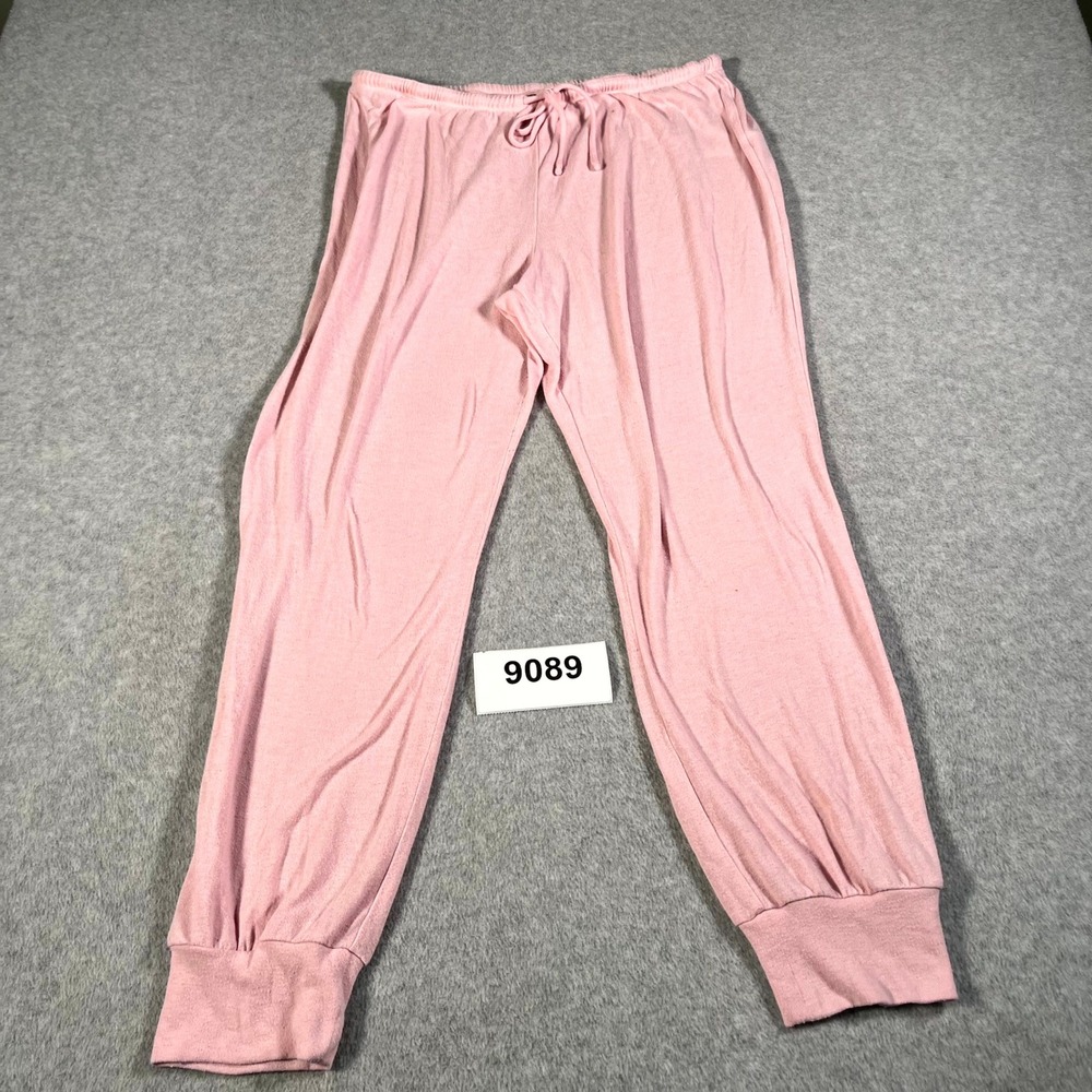 Victoria's Secret Jogger Pants Womens Large Pink Stretch Drawstring Comfort